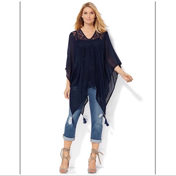 New York & Company Tops - NY & Co - Crotchet-Poncho/Cover-up